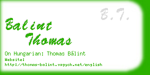 balint thomas business card